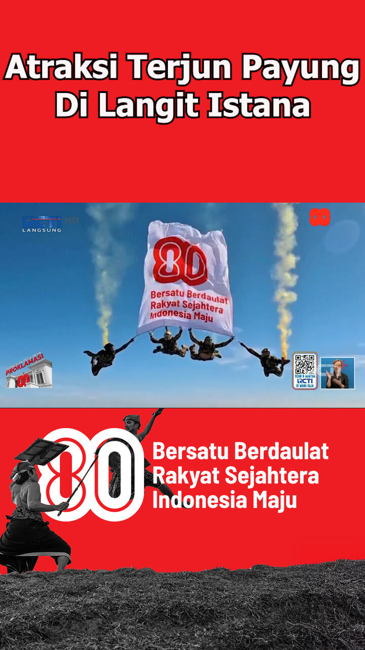 Atraksi Terjun Payung Di Langit Istana