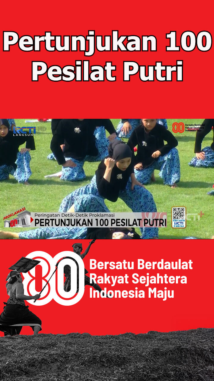 Pertunjukan 100 Pesilat Putri.