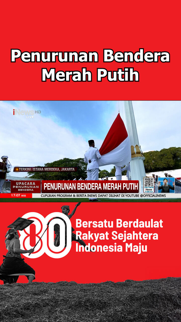 Penurunan Bendera Merah Putih