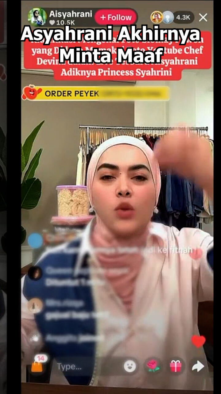 Asyahrani Akhirnya Minta Maaf