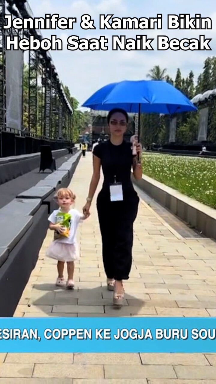 Jennifer Kamari Bikin Heboh Saat Naik Becak