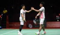 Tengil bak Kevin Sanjaya, Aksi Leo/Daniel Usai Geprek Hoki/Kobayashi di Indonesia Masters 2023