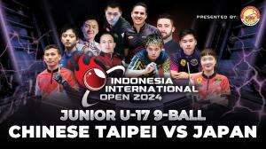 Indonesia International Open 2024 U-17 Boys 9 Ball Chinese Taipei (Yeh Yi Jia) vs Japan (Oda Kento)