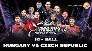 Indonesia International Open 2024 10 Ball Hungary (Oliver Szolnoki) vs Czech Republic (David Zalman)