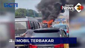 Mobil Terbakar Di Tol Kapuk