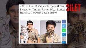 Alshad Ahmad Buka Suara Terkait Kematian Bayi Harimau Miliknya