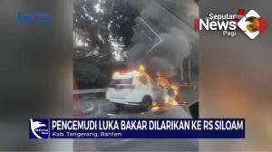 Minibus Terbakar Di Tol