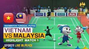 Highlight Badminton Tunggal Putra Sea Games Cambodia 2023 Vietnam Vs Malaysia