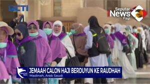 Jemaah Haji Berduyun Masuk Raudhah