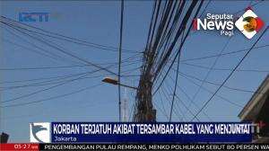 Kecelakaan Pengemudi Ojol Akibat Kabel Semrawut