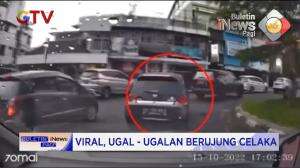 Viral! Mobil Ugal-Ugalan Berujung Celaka