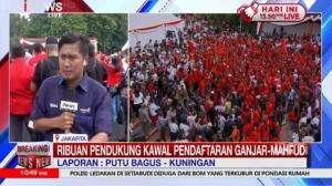 Ribuan Pendukung Kawal Pendaftaran Ganjar - Mahfud