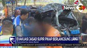 Mobil Pickup Tabrak Tronton, Satu Tewas