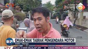 Emak-Emak Tabrak Pengendara Motor
