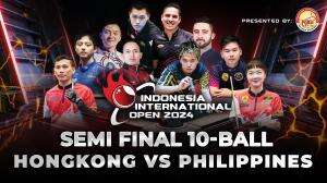 Indonesia International Open 2024 Semi Final 10-Ball Hongkong (Robbie Capito) vs Philippines (Jonas Mapantay)