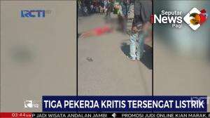 Tiga Pekerja Papan Reklame Tersengat Listrik