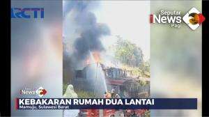 Rumah Dua Lantai Terbakar, Diduga Korsleting Listrik