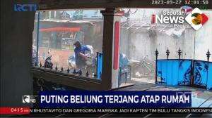 Puting Beliung Terjang Atap Rumah