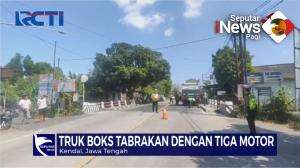 Truk Boks Tabrakan Dengan Motor