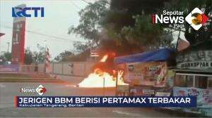 Jerigen Berisi 20 Liter Bahan Bakar Terbakar