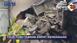 Truk Tabrak Empat Mobil dan Tiga Rumah