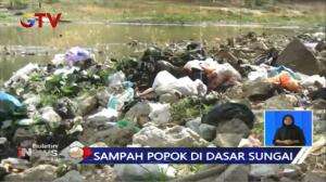 Penampakan Limbah Popok Bayi Di Sungai Mengering