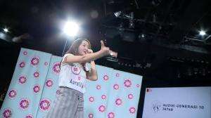 Tampil Percaya Diri Dihadapan Komentator, Aurellia Dapat Pujian!