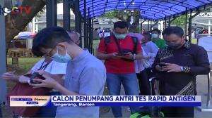 Antrian Calon Penumpang Rapid Tes Antigen Di Bandara Soetta Mulai Padat