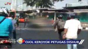 Petugas Dishub Dikeroyok Pengemudi Ojol