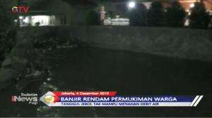 Tanggul Kali Sunter Jebol, Pemukiman Warga Terendam Air