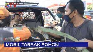 Mobil Pengangkut Bumbu Dapur Tabrak Pohon