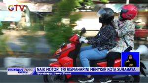 Walikota Risma Sidak Surabaya Berkendara Motor