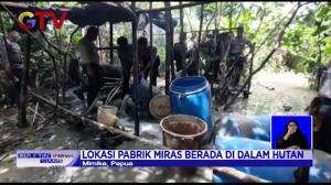 Polisi Gerebek Miras Didalam Hutan Papua