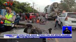 Kecelakaan Maut Dengan Truk, Ayah dan Anak Pengendara Motor Tewas di Tempat