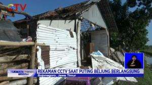 Angin Puting Beliung di Jawa Timur Terekam CCTV