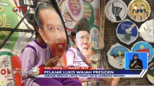 Kegembiraan Jelang Pelantikan, Siswa Gambar Wajah Capres Dan Cawapres