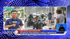 Pasca Bentrok Ini Keadaan Stasiun Palmerah