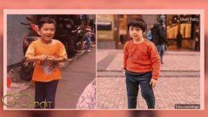 Viral Bocah Mirip Rafathar Main di Gang Sempit