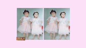 Aksi Lucu Si Kembar Maira dan Naura