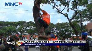 Tak Pakai Masker, Pelanggar Protokol Kesehatan Diminta Panjat Pohon