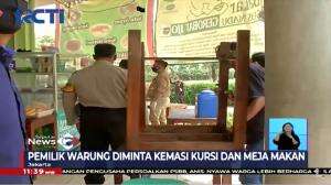 Petugas Melakukan Razia Ke Warung Makan Yang Masih Menyediakan Makan Ditempat