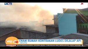 Rumah Kontrakan Ludes Terbakar
