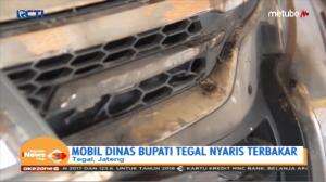 Mobil Dinas Bupati Tegal Dibakar