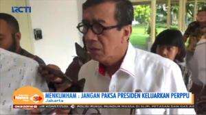 Ini Kata Menkumham Terkait Perppu