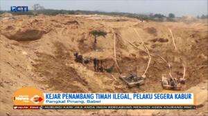 Tambang Timah Ilegal Dirazia, Pelaku Kocar Kacir