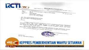 Presiden Jokowi Terbitkan Keppres Pemberhentian Wahyu Setiawan