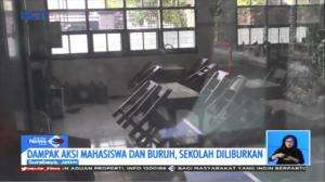 Demo Mahasiswa Dan Buruh, Sekolah Diliburkan