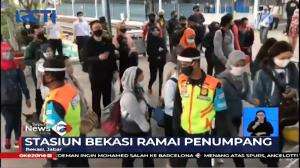 Stasiun Bekasi Terpantau Ramai