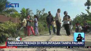 Perlintasan Tanpa Palang, Dua Orang Pemotor Tertabrak Kereta Api