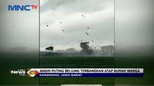 Angin Puting Beliung Terjang Permukiman di Karawang